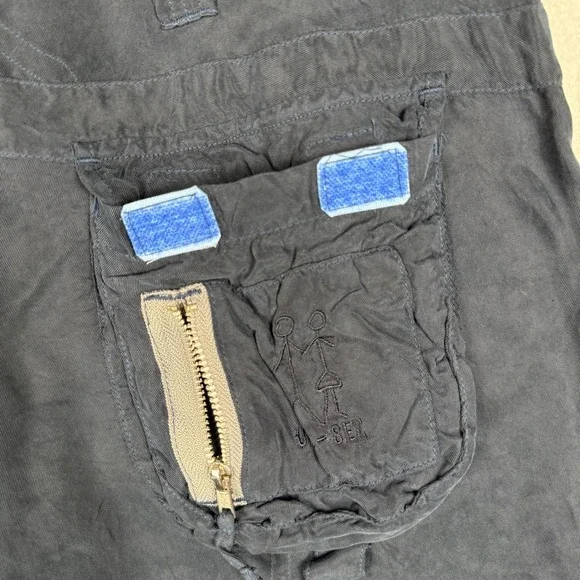 Johnny‎ Was Marika Cupro Pants Unisex 2 Cargo Utility Pockets Lightweight PG2160 - Picture 7 of 14